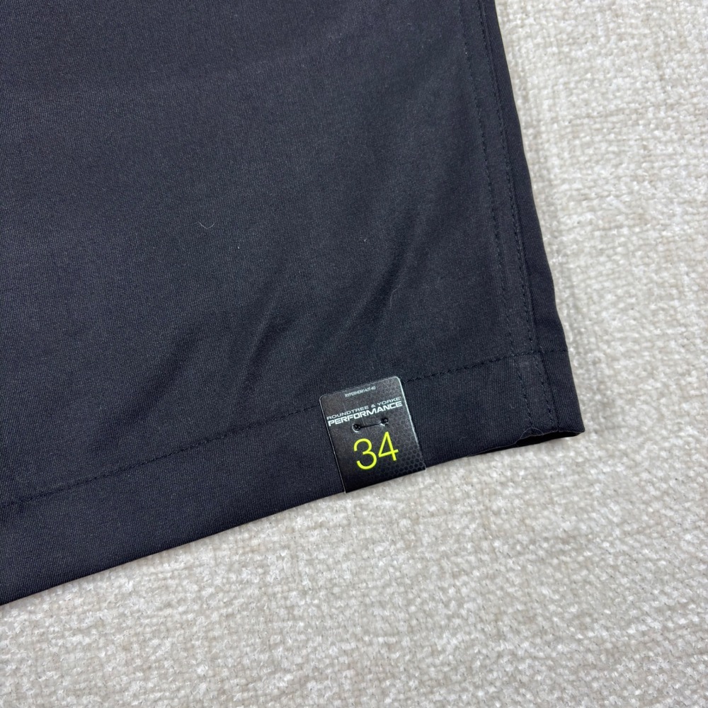 Roundree & Yorke Performance Mens Black Golf Shorts Flat Front Size 34 Polyester - Picture 5 of 6